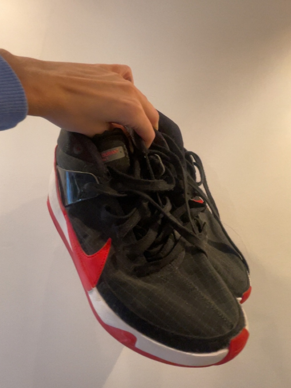 Nike Black and Red Athletic Sneakers